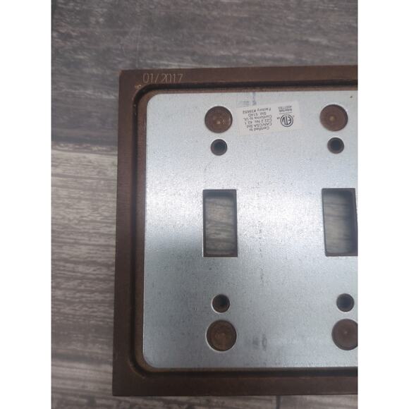 Brainerd Espresso Triple Toggle Switch Cover {Q} - Picture 4 of 10